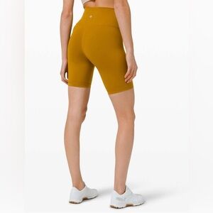 Lululemon Wunder Train High Rise Short 8" in Gold Spice